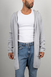 Maxi cardigan INDICODE - LIGHT GREY 35-863