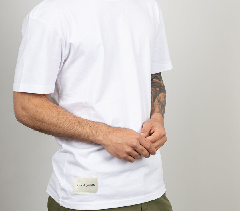 T-shirt ANERKJENDT - AKKIKKI BRIGHT WHITE