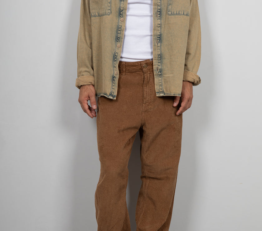 Camicia in denim effetto vintage INDICODE - SAND 25-388