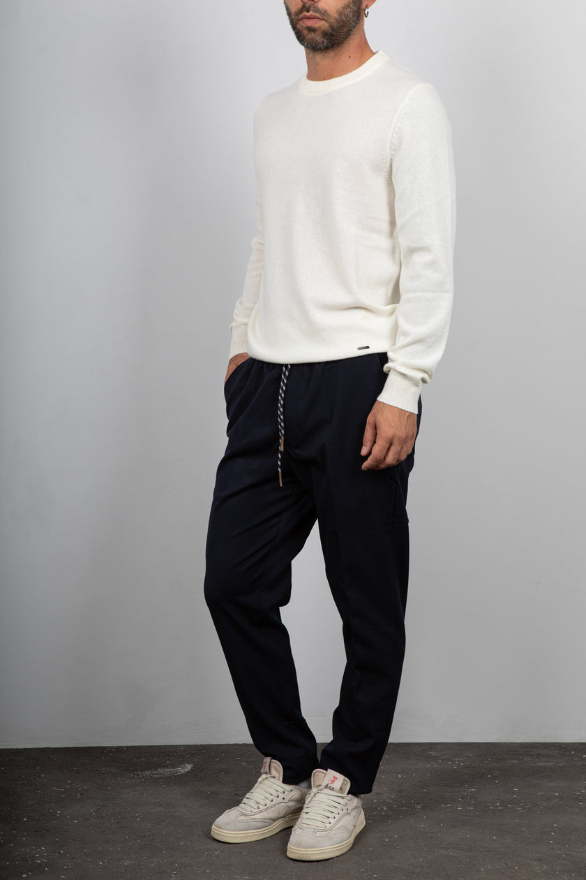 Maglione cashmere GIANNI LUPO - PANNA GL383S