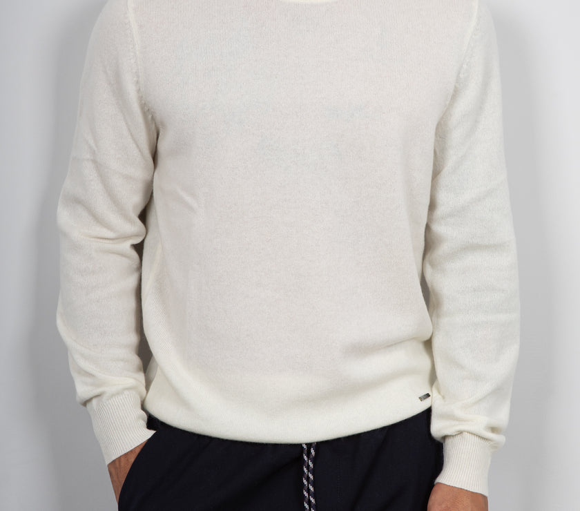 Maglione cashmere GIANNI LUPO - PANNA GL383S