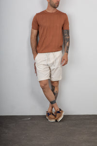 Short gessato TREZ - BENG2 GESSATO ECRU'
