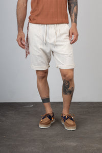 Short gessato TREZ - BENG2 GESSATO ECRU'