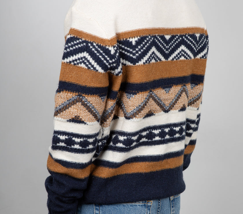 Maglione fantasia INDICODE - BIANCO 35-883