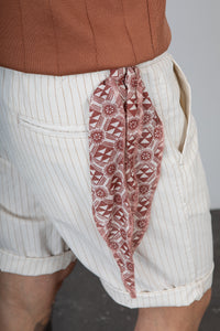 Short gessato TREZ - BENG2 GESSATO ECRU'