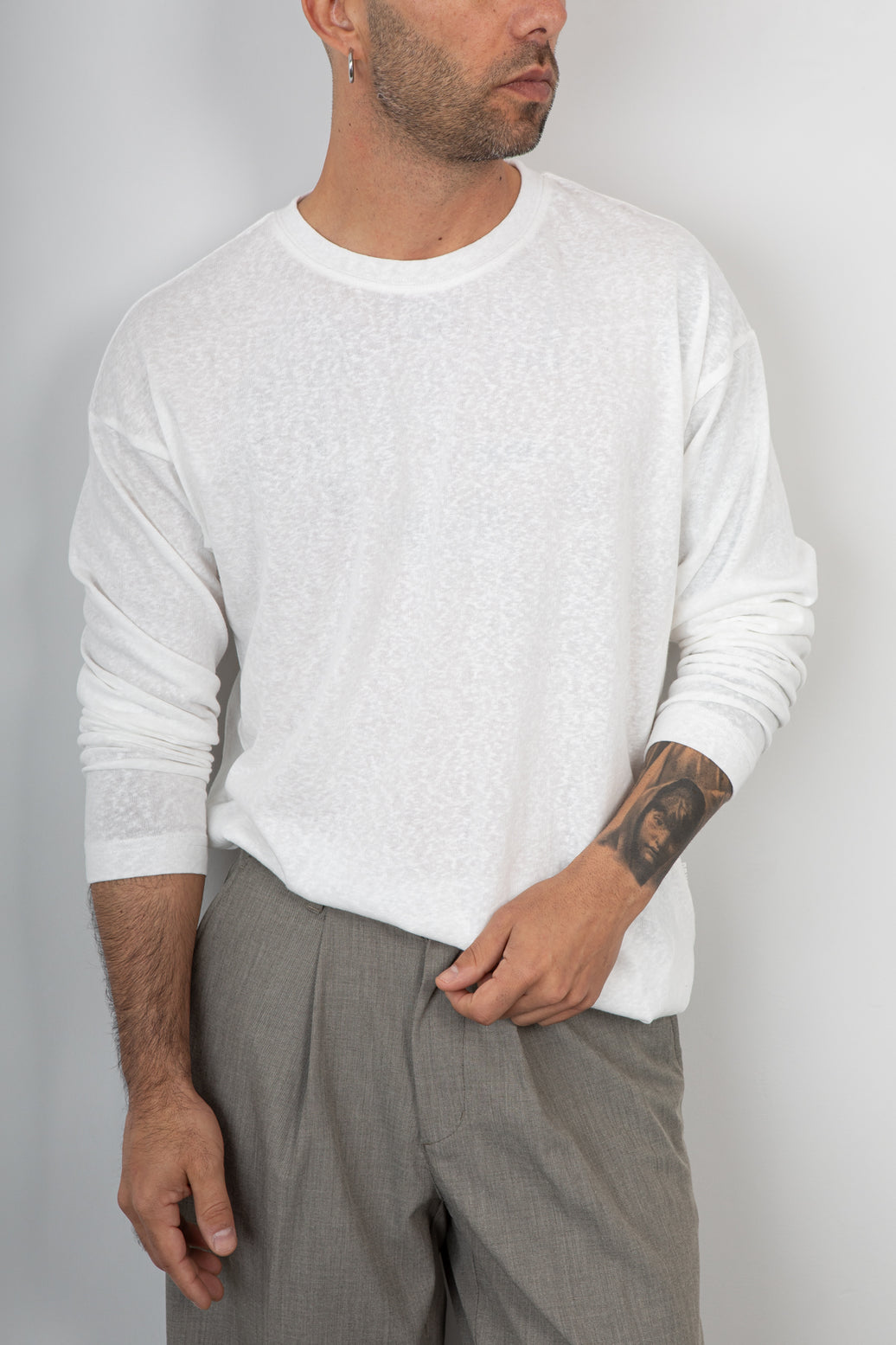 T-shirt manica lunga GIANNI LUPO - GLW070G WHITE