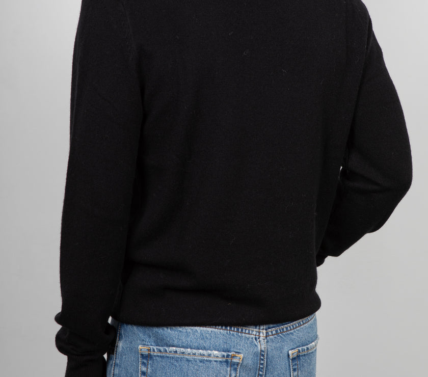 Maglione cashmere GIANNI LUPO - NERO GL383S