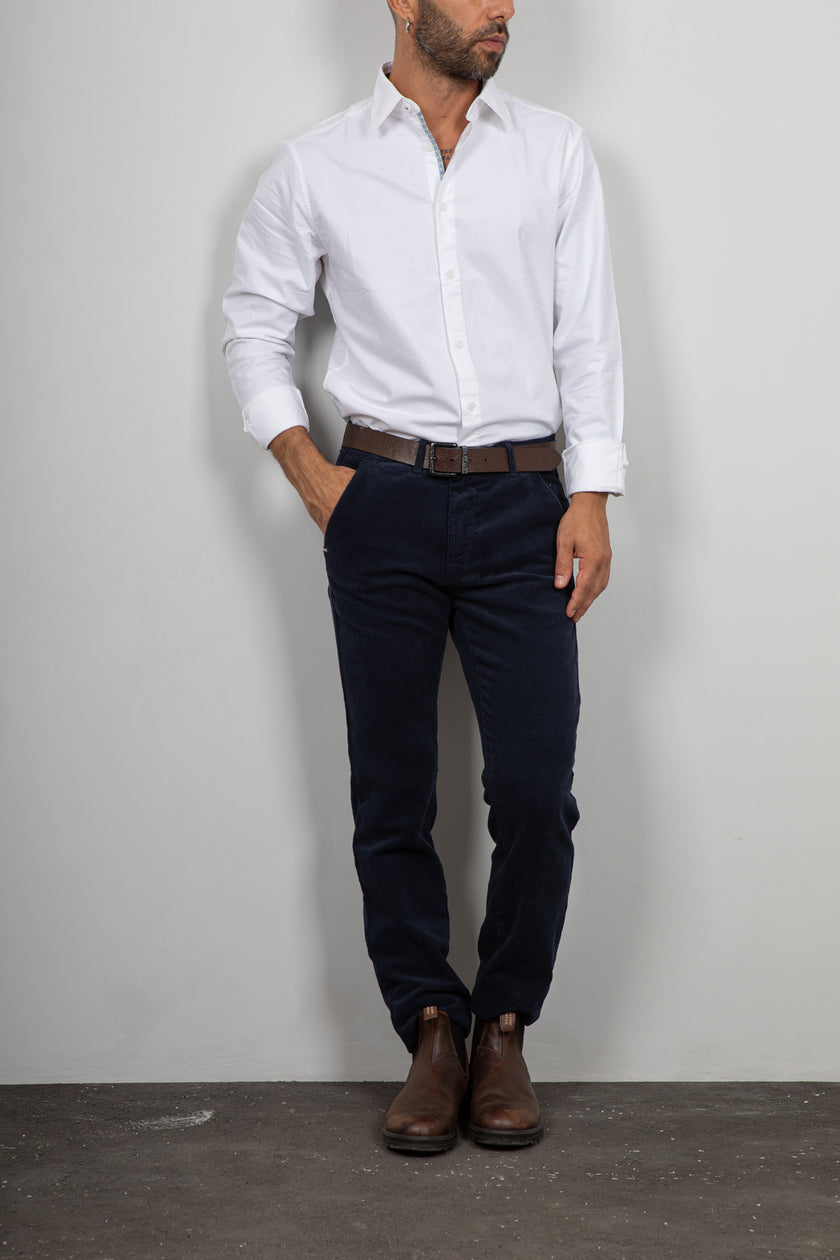 Camicia piquet GIANNI LUPO - BIANCA GL7821S
