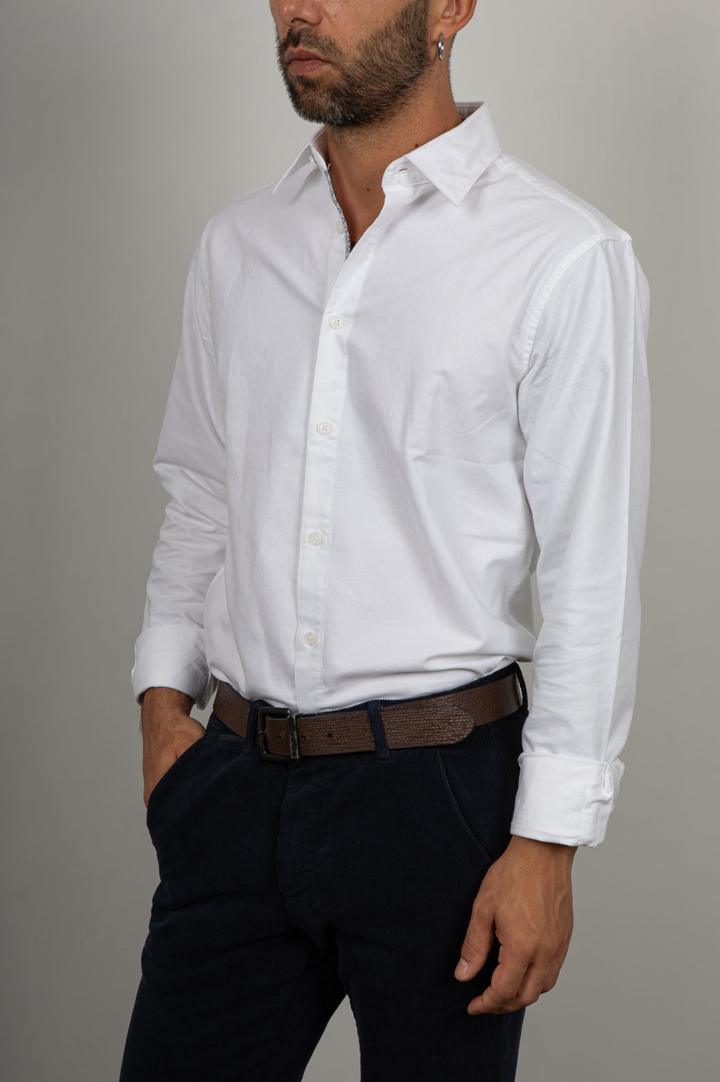 Camicia piquet GIANNI LUPO - BIANCA GL7821S