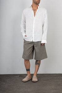 Camicia lino GIANNI LUPO - GL7619S BIANCO