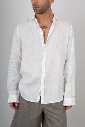 Camicia lino GIANNI LUPO - GL7619S BIANCO