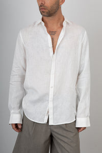 Camicia lino GIANNI LUPO - GL7619S BIANCO