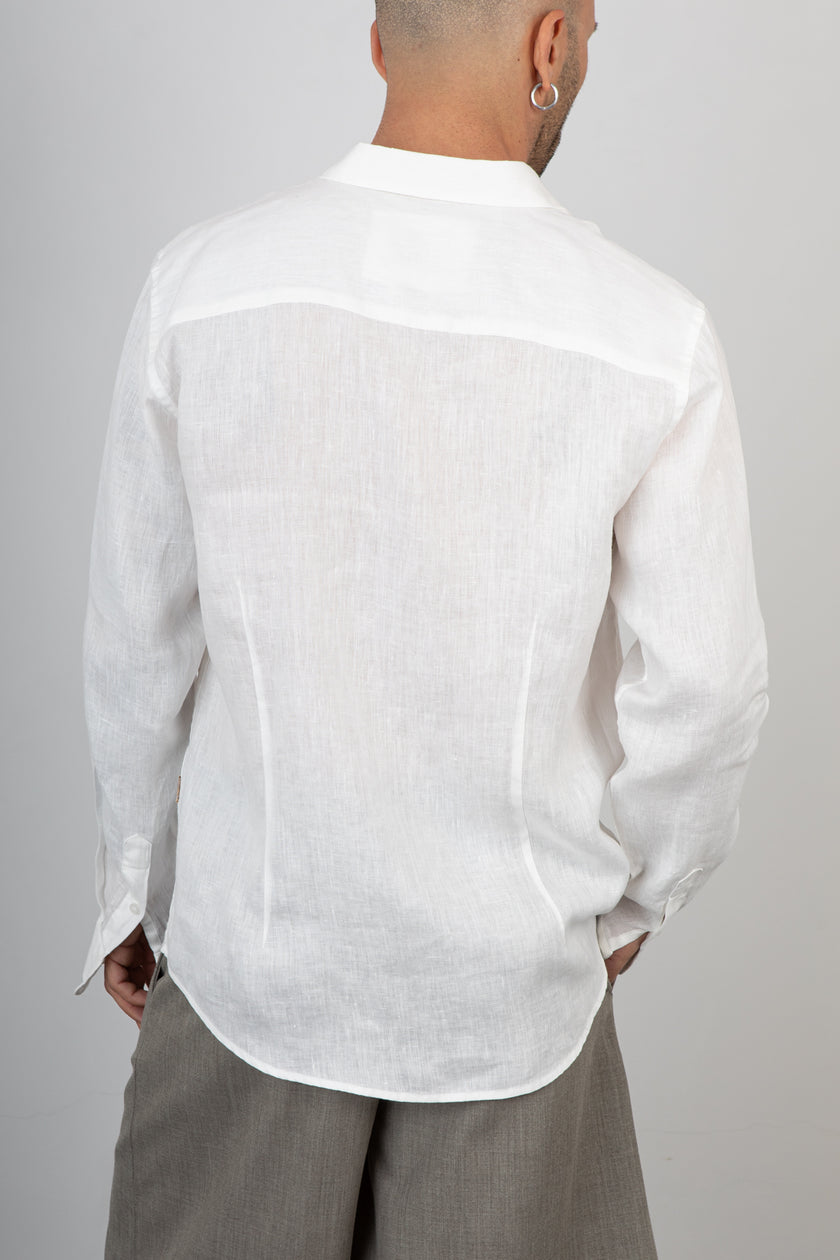 Camicia lino GIANNI LUPO - GL7619S BIANCO