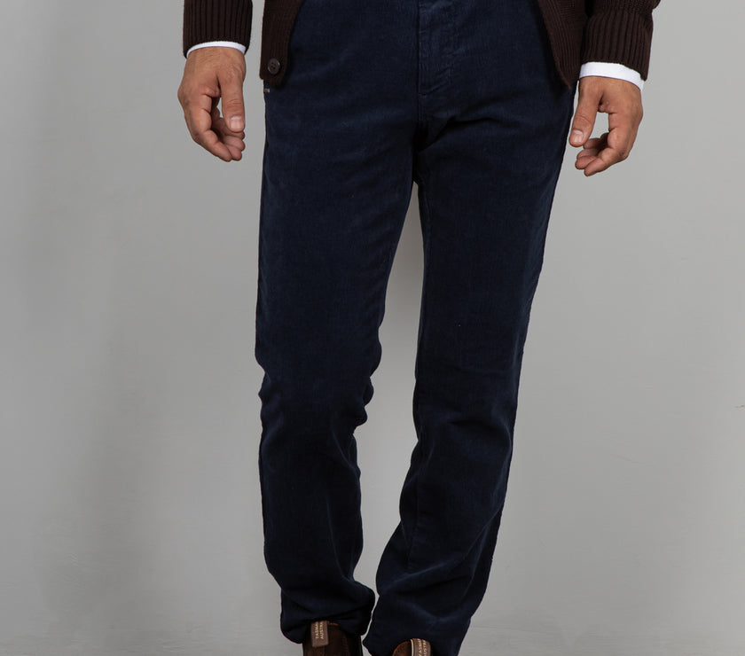 Pantalone velluto SQUAD2 - NAVY REE