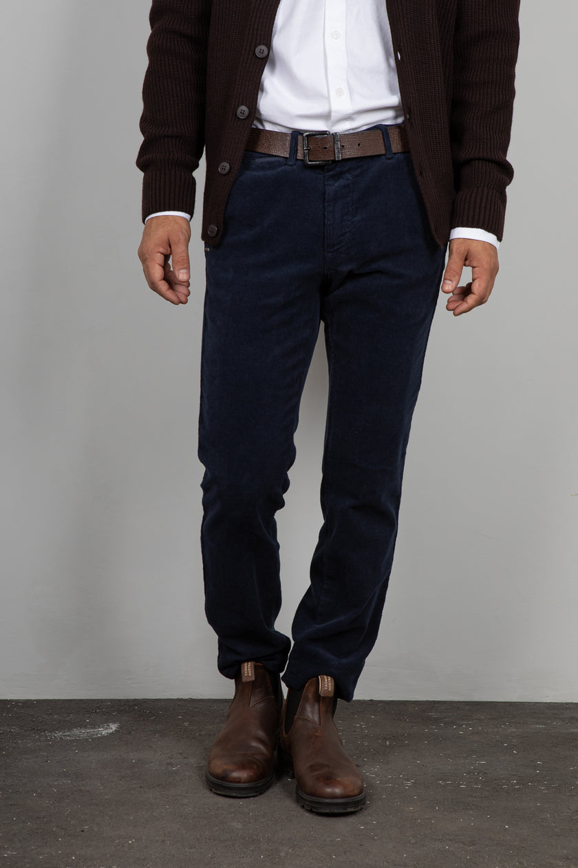 Pantalone velluto SQUAD2 - NAVY REE