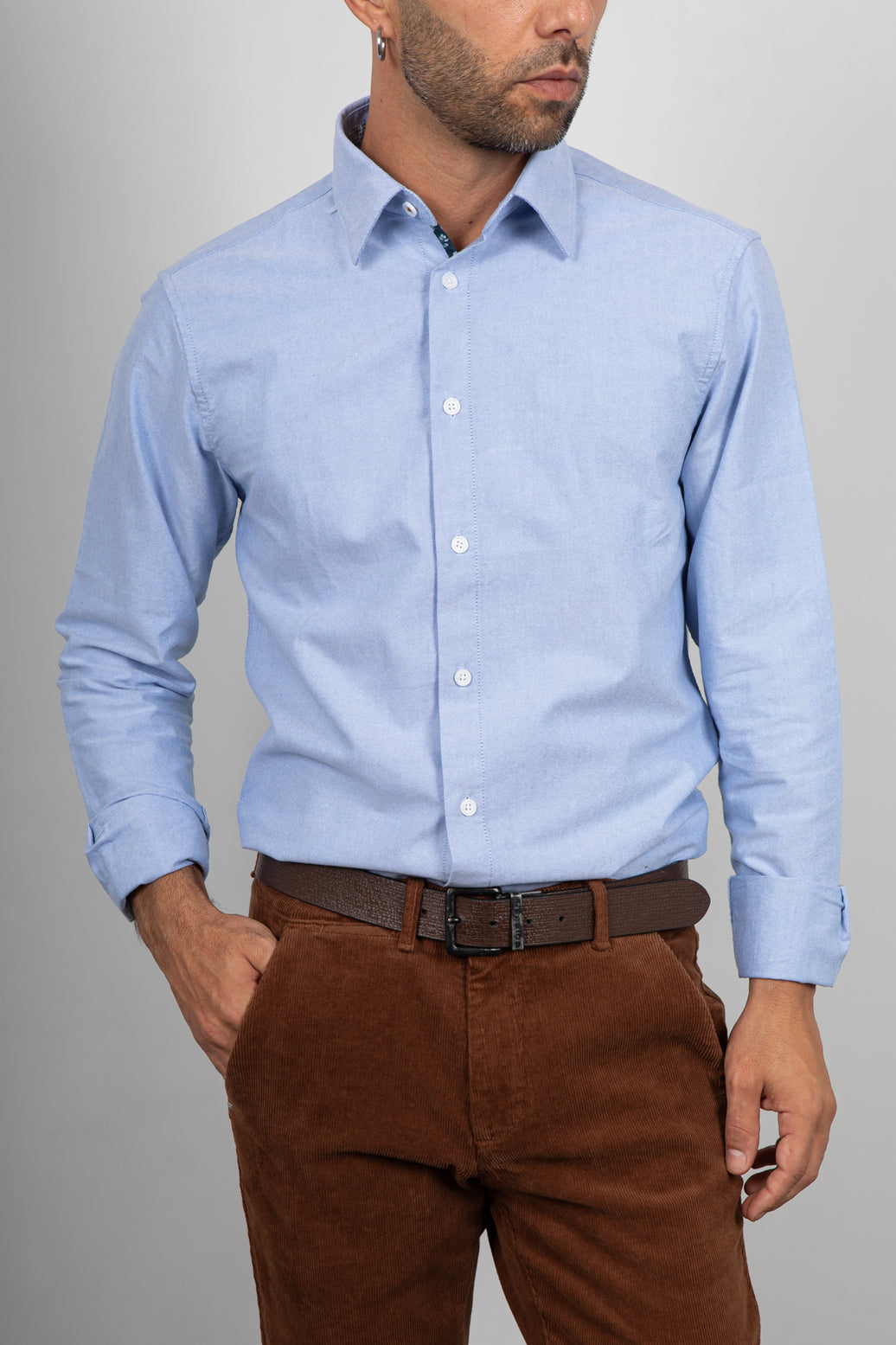 Camicia piquet GIANNI LUPO - BLUE GL7821S