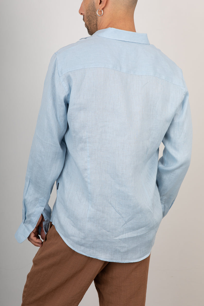 Camicia lino GIANNI LUPO - GL7619S SKY