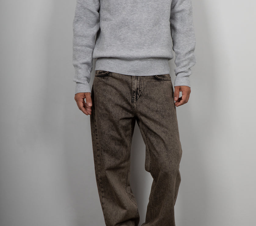 Maglione scollo V GIANNI LUPO - GREY GL35229