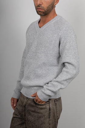 Maglione scollo V GIANNI LUPO - GREY GL35229