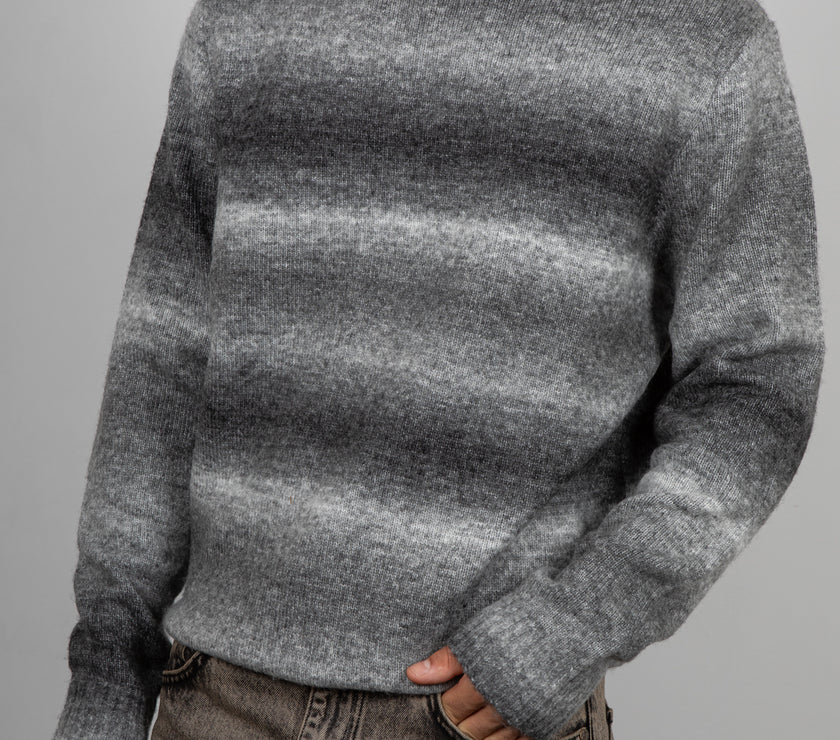 Maglione melange rigato INDICODE - GRIGIO 35-880