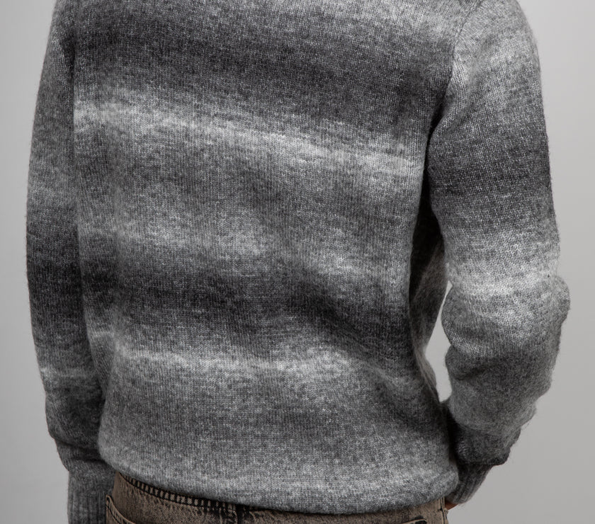 Maglione melange rigato INDICODE - GRIGIO 35-880
