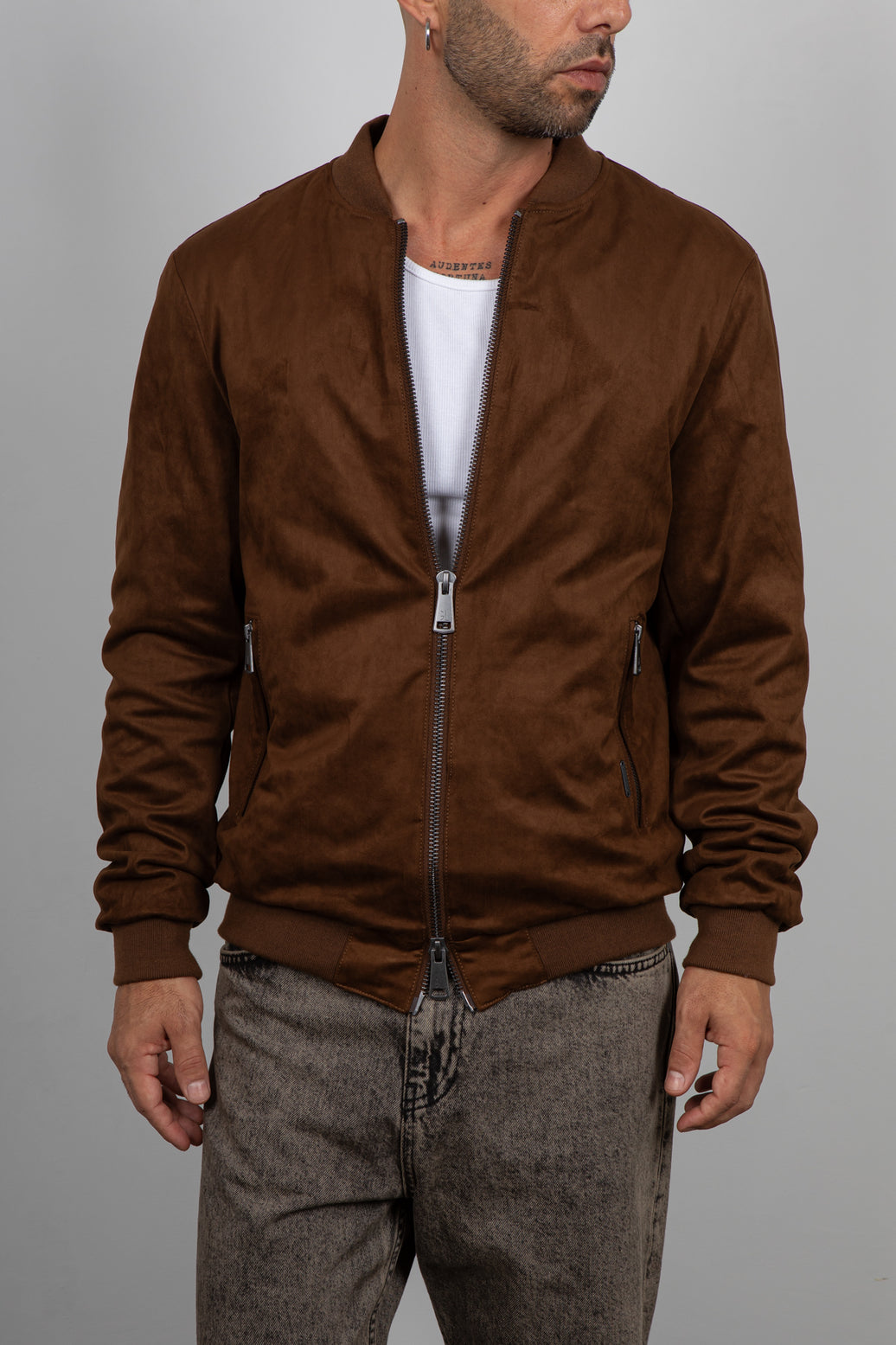Bomber in suede GIANNI LUPO - TABACCO GL9715-F25