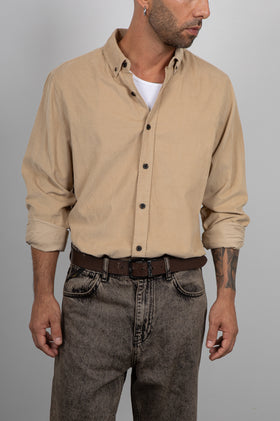 Camicia Button down in velluto INDICODE - MIELE 25-188