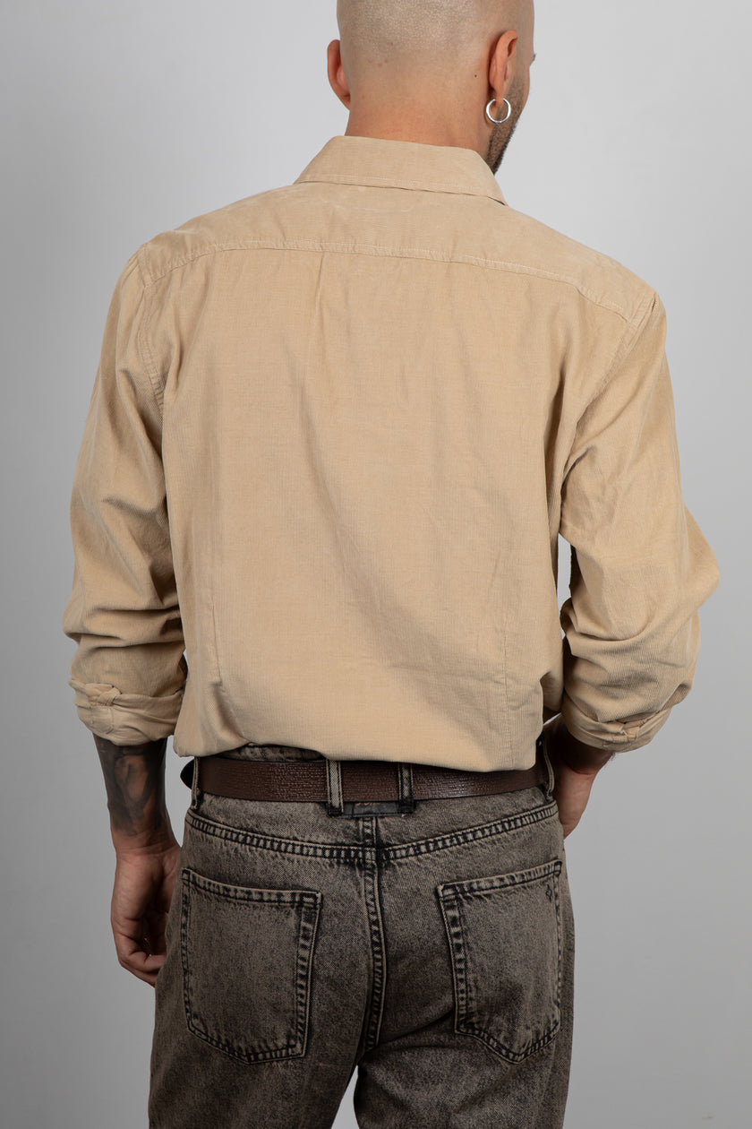Camicia Button down in velluto INDICODE - MIELE 25-188