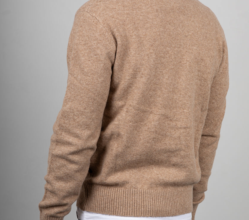 Maglione mezza zip INDICODE - BEIGE 35-912