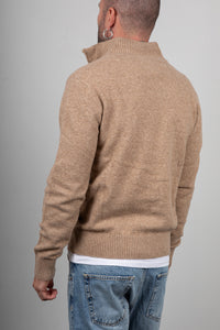 Maglione mezza zip INDICODE - BEIGE 35-912