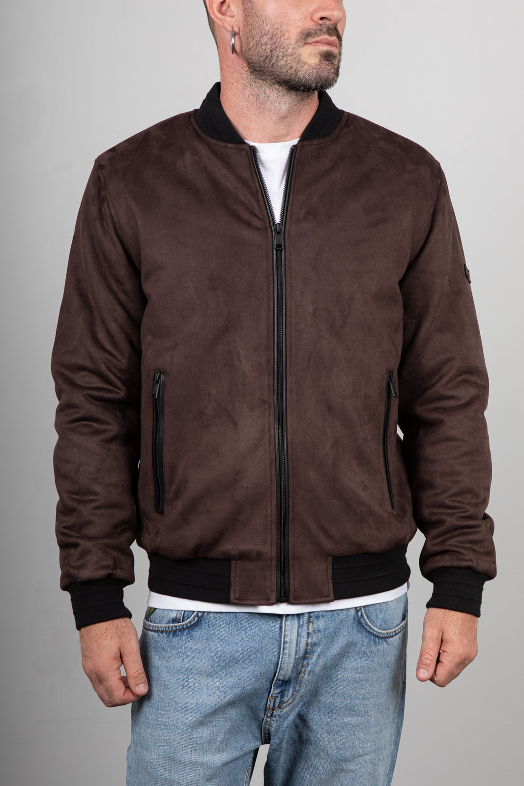 Bomber in suede INDICODE - MARRONE 15-969