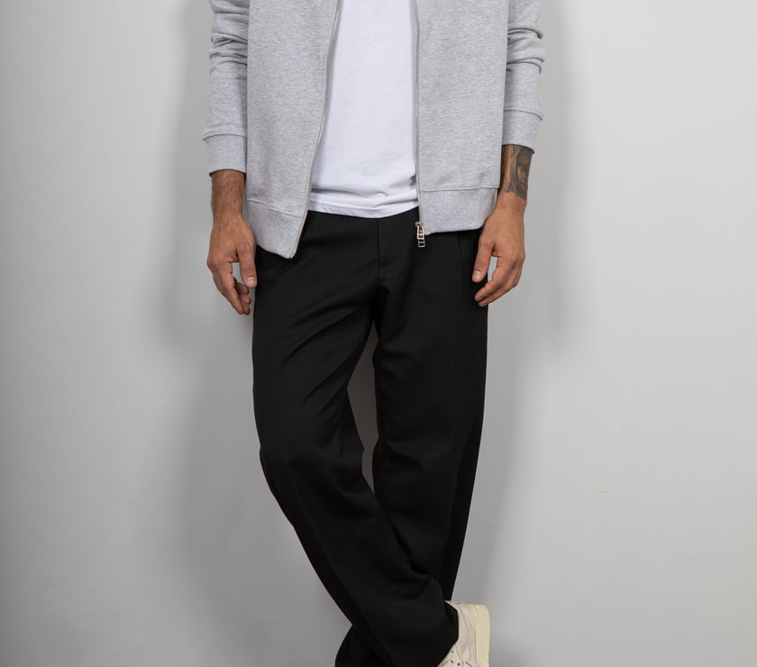 Pantalone palazzo WOODBIRD - NERO 2336-306