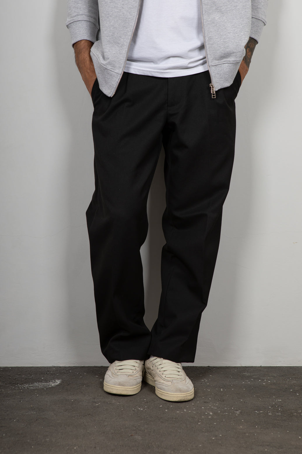 Pantalone palazzo WOODBIRD - NERO 2336-306