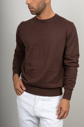 Maglioncino in cotone lino LANDEK - CAFFE LP251036A