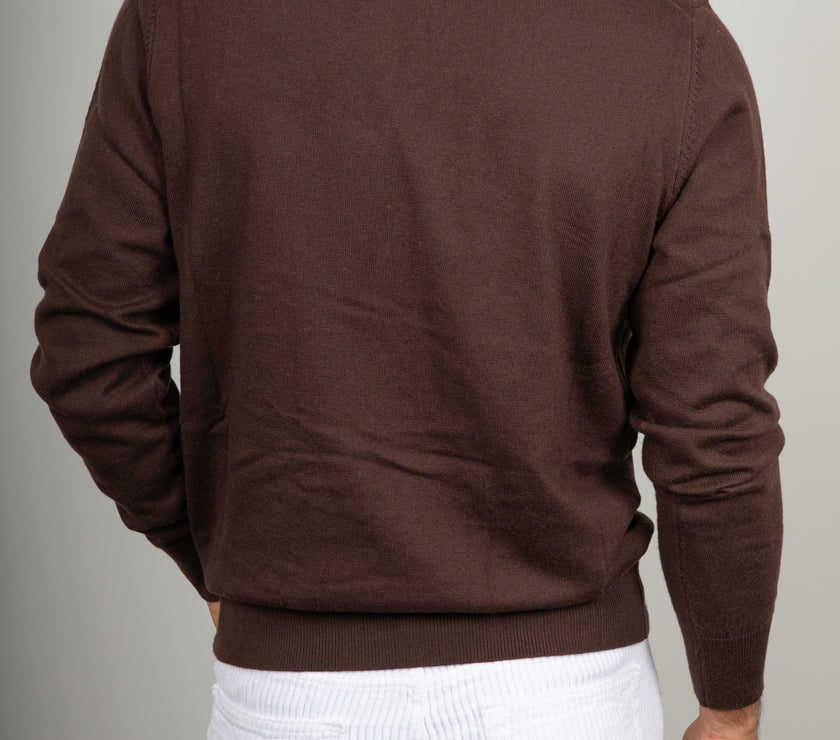 Maglioncino in cotone lino LANDEK - CAFFE LP251036A