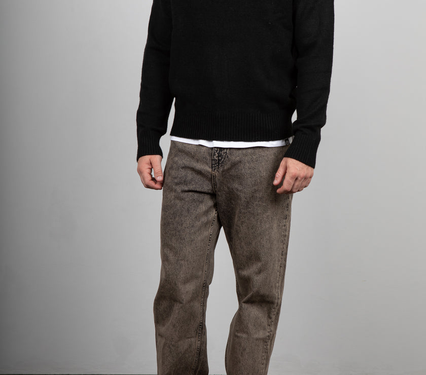 Maglione mezza zip INDICODE - NERO 35-912