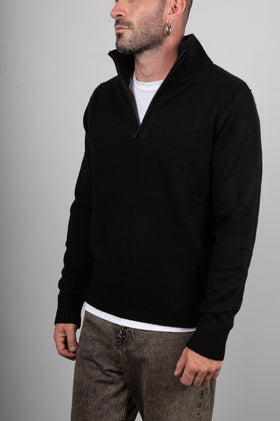 Maglione mezza zip INDICODE - NERO 35-912