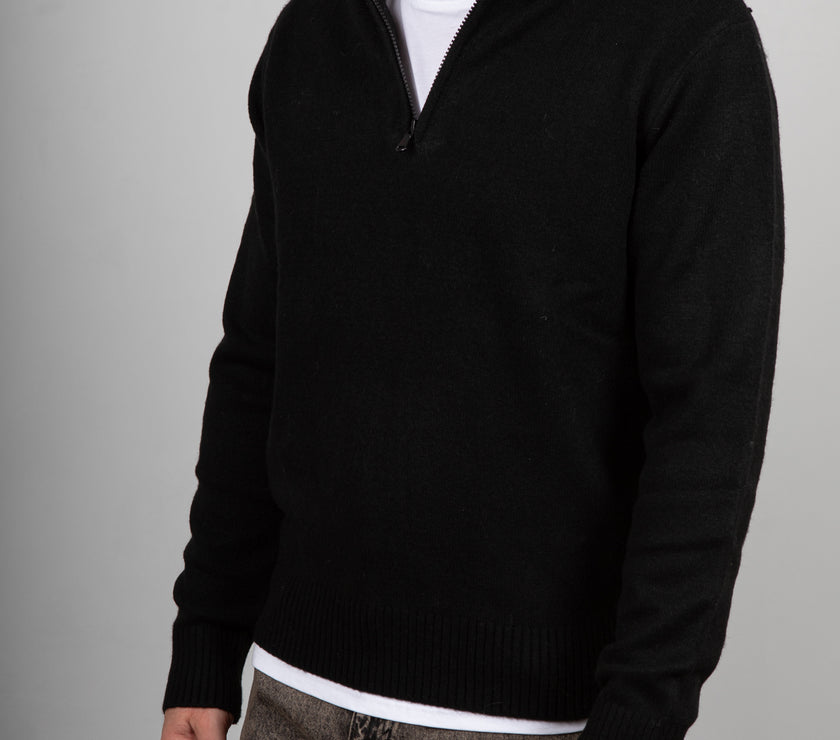 Maglione mezza zip INDICODE - NERO 35-912