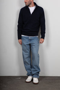 Maglione mezza zip INDICODE - NAVY 35-912