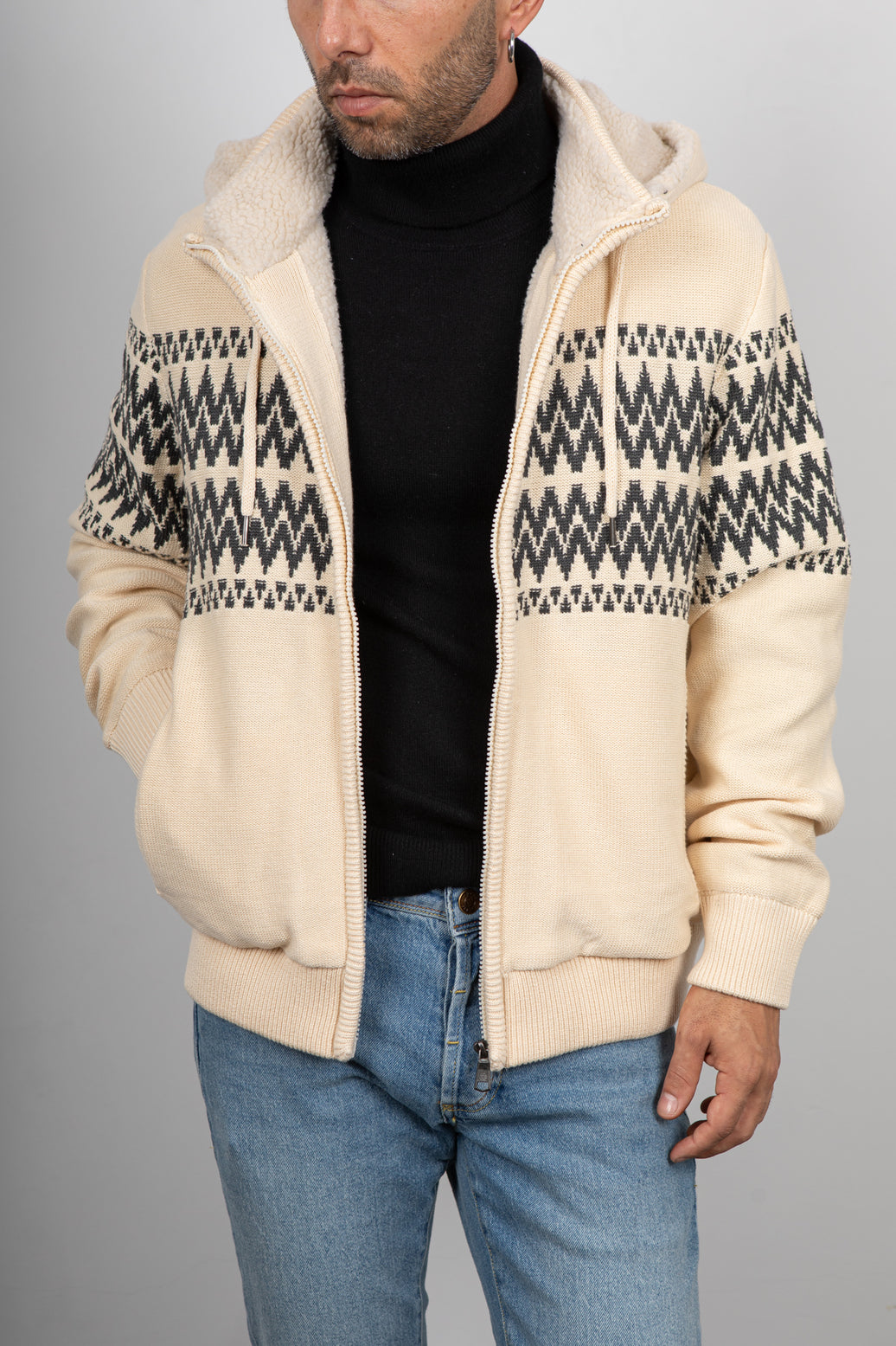 Giubbotto sherpa INDICODE - BIANCO 35-907