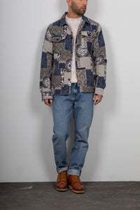 Giacca camicia jacquard effetto patch ANERKJENDT-902106