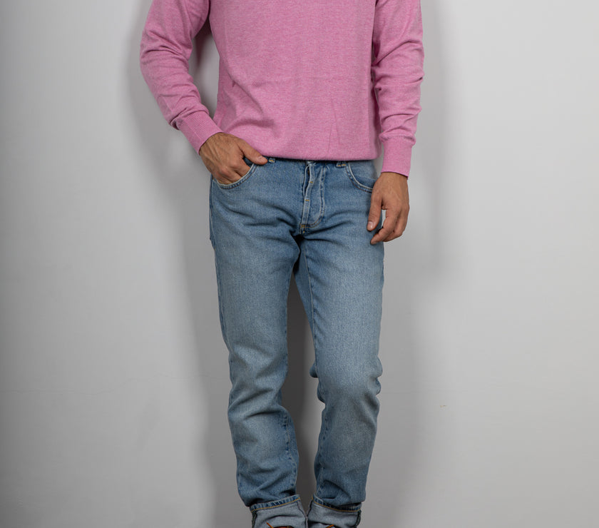 Maglioncino in cotone lino LANDEK - ROSA LP251036A