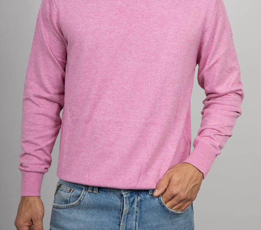 Maglioncino in cotone lino LANDEK - ROSA LP251036A