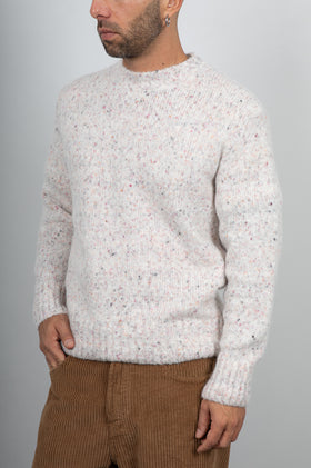 Maglione alpaca effetto Donegal S001 - OFF WHITE KEVIN8001