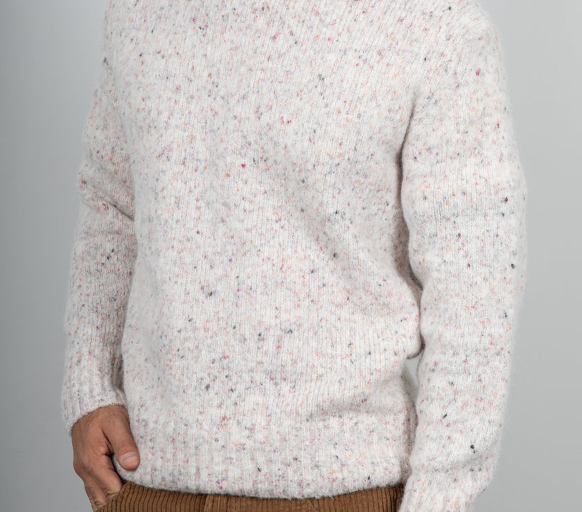 Maglione effetto Donegal S001 - OFF WHITE KEVIN8001