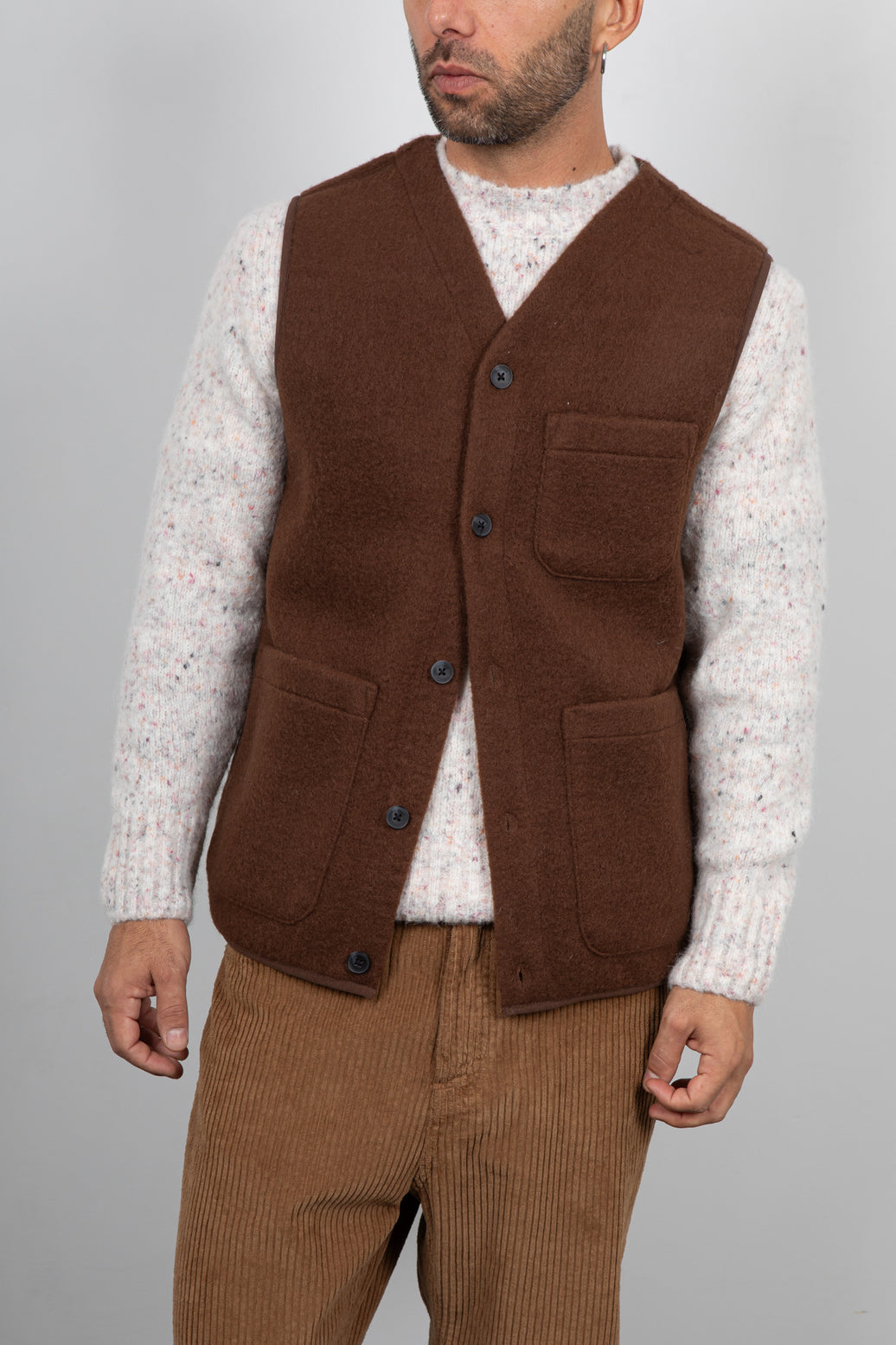 Gilet in lana ANERKJENDT - BRUCIATO 902024