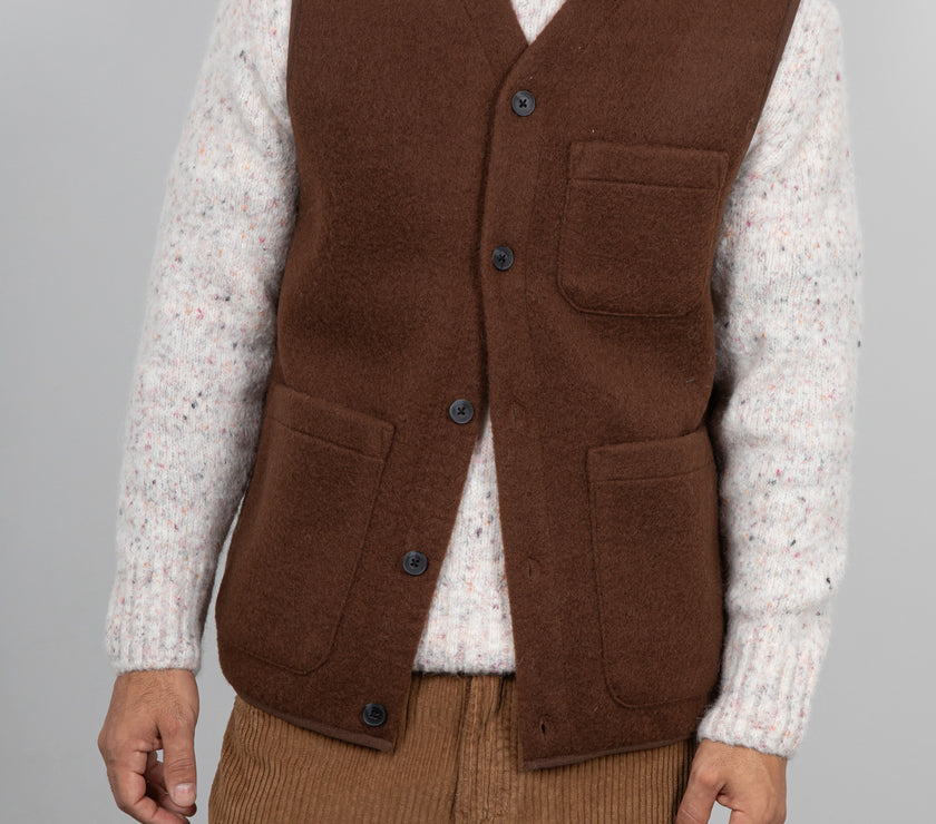 Gilet in lana ANERKJENDT - BRUCIATO 902024