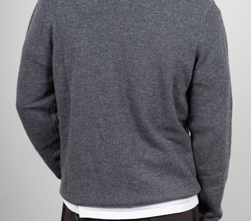 Maglione in merinos ANERKJENDT - DARK GREY 902154