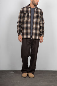 Giacca camicia a quadri ANERKJENDT  - MARRONE 902012