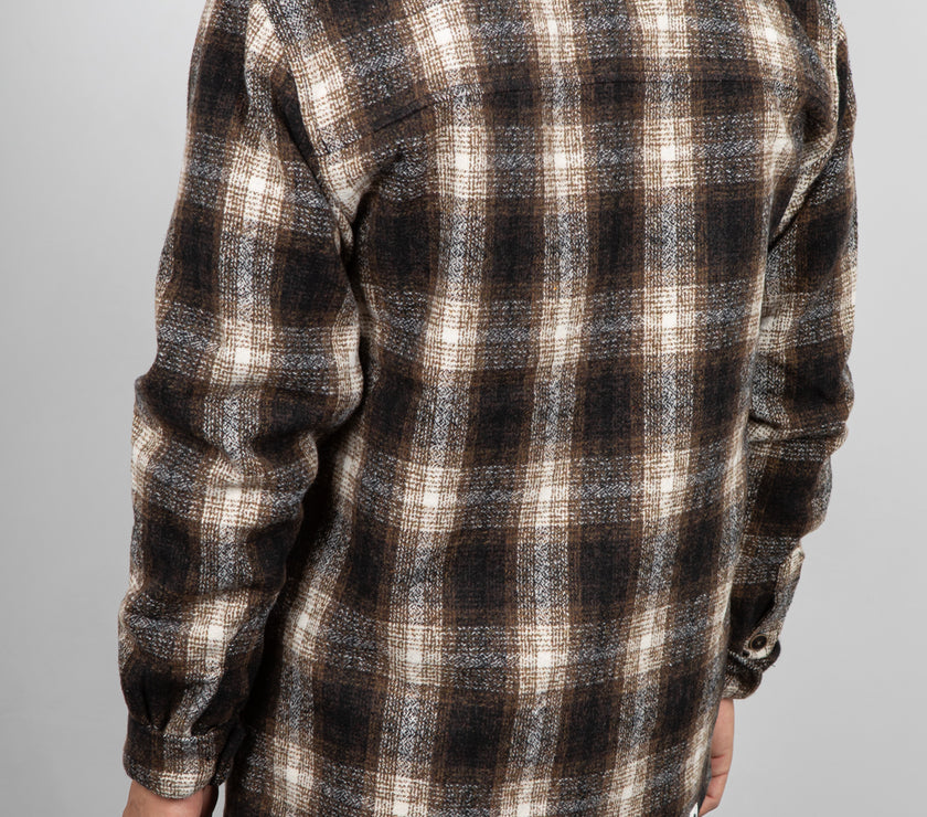 Giacca camicia a quadri ANERKJENDT  - MARRONE 902012